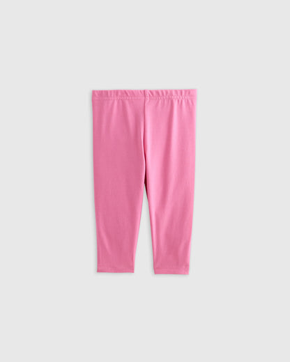 Organic Cotton Leggings - 12-18M / Bright Blush