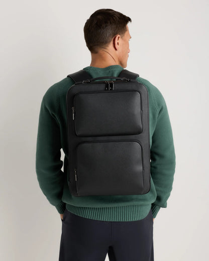 Italian Saffiano Laptop Backpack - One Size / Hickory