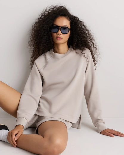 CloudComfort Crewneck Sweatshirt - XS / Pebble Beige