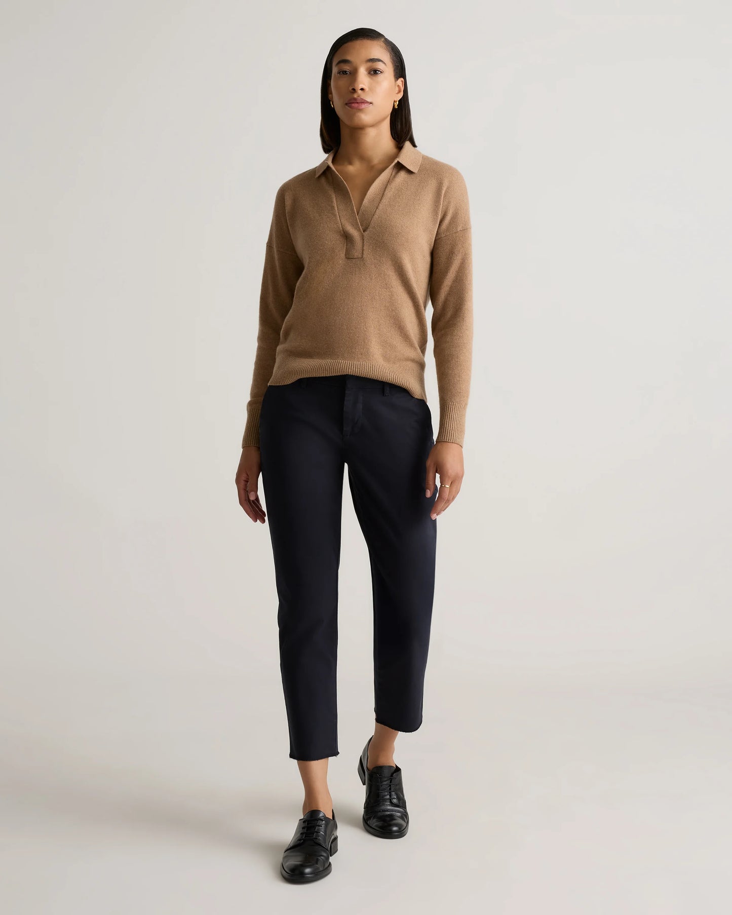Organic Stretch Cotton Chino Pants - 0 / Black