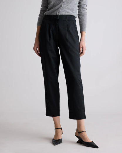Drapey Twill Tapered Trouser - 0 / True Black