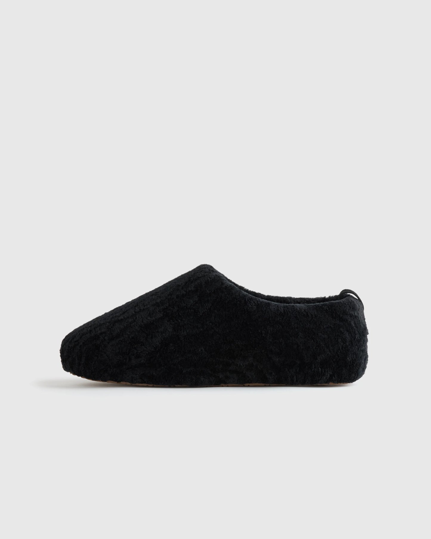 Men's Genuine Shearling Lounge Slipper - 7 / Black