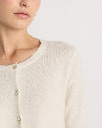 Mongolian Cashmere Cardigan Sweater - XS / Black