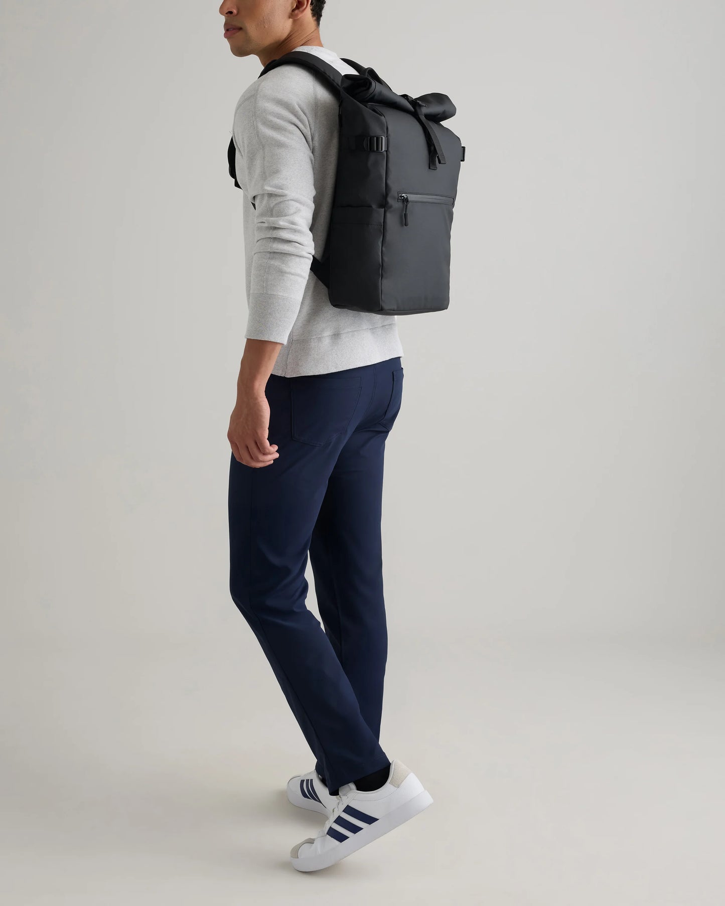 Weather Proof Roll-Top Backpack - One Size / Navy