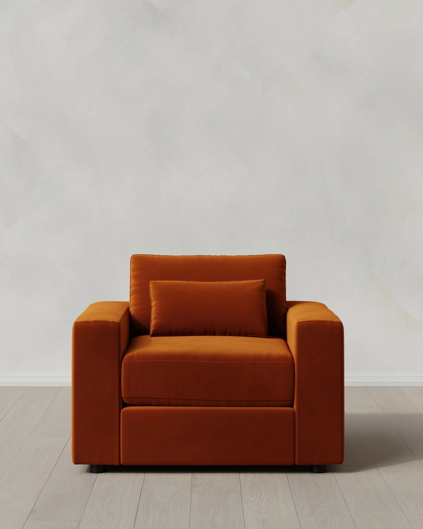 Ashford Deep Seat Chair and a Half in Performance Velvet - 46" / Caramel