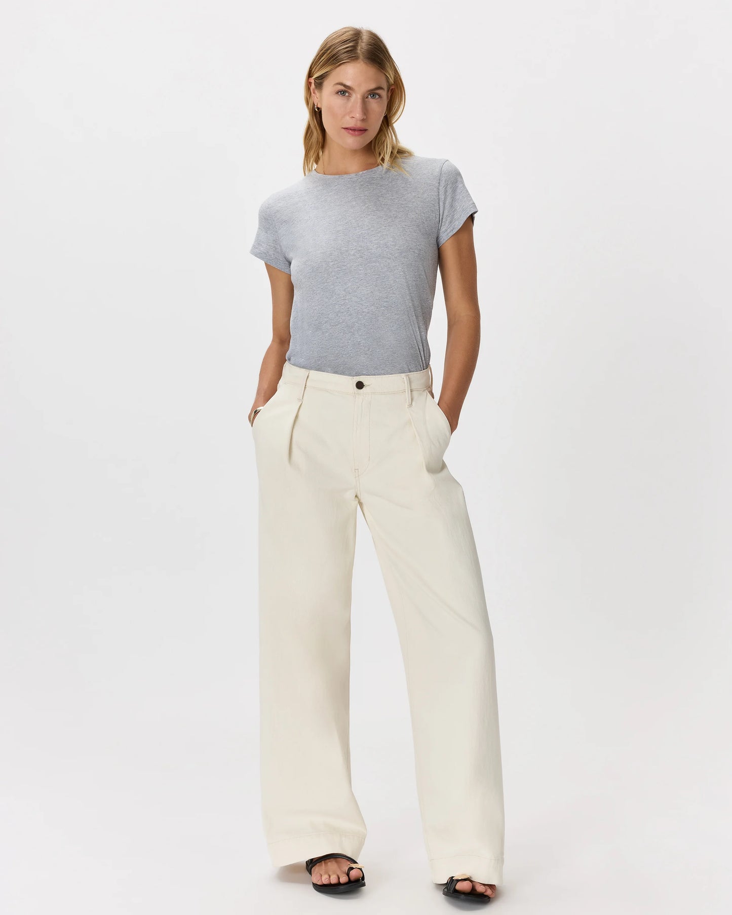 Cotton Modal Crew Neck Swing Tee - XS / White