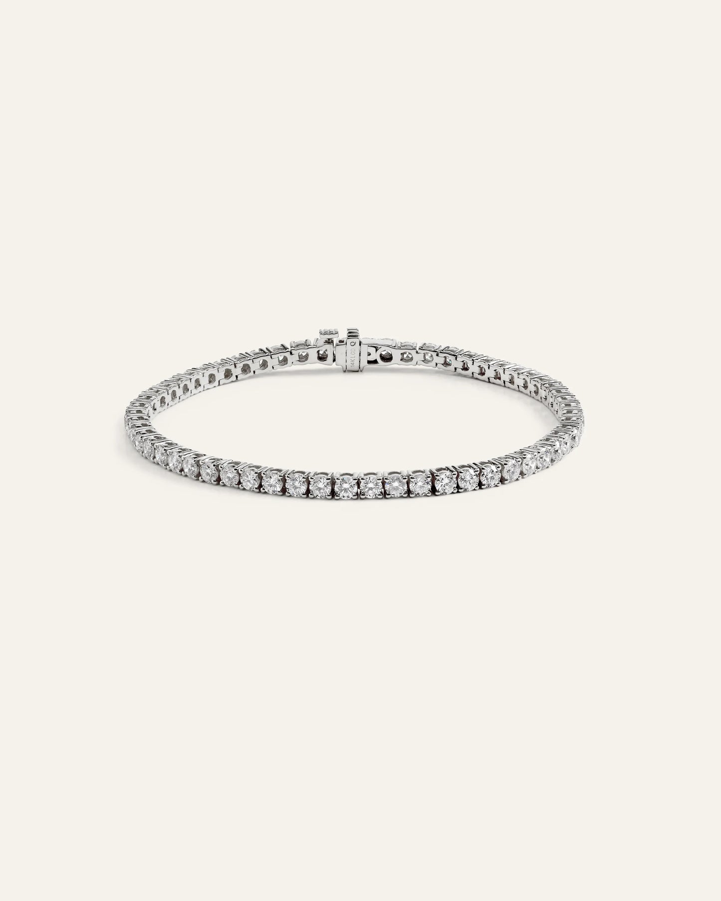 14K Gold Lab Grown Diamond Tennis Bracelet - 5ctw - 6.5" / Yellow Gold