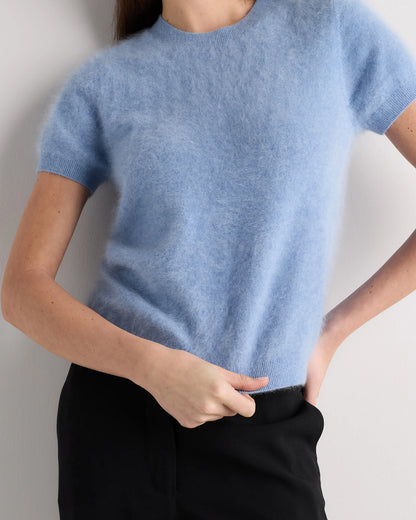 Women's Brushed Cashmere Tee - XS / Ivory