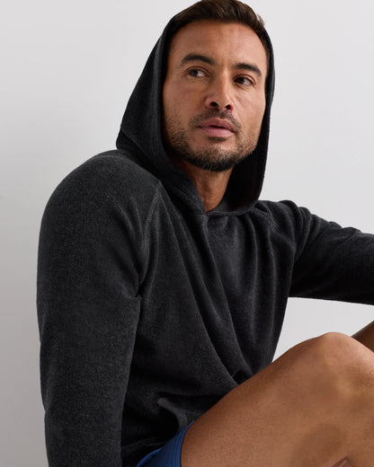 100% Organic Cotton Terry Towel Pullover Hoodie - S / Deep Navy