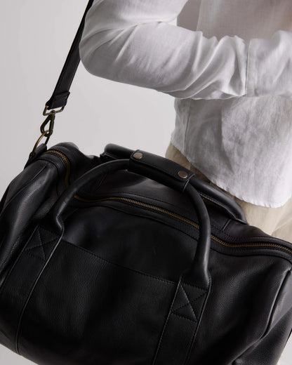 Nappa Leather Duffle Bag - One Size / Dark Brown