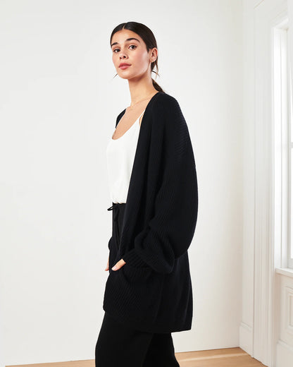 100% Organic Cotton Oversized Cardigan - XS / Camel