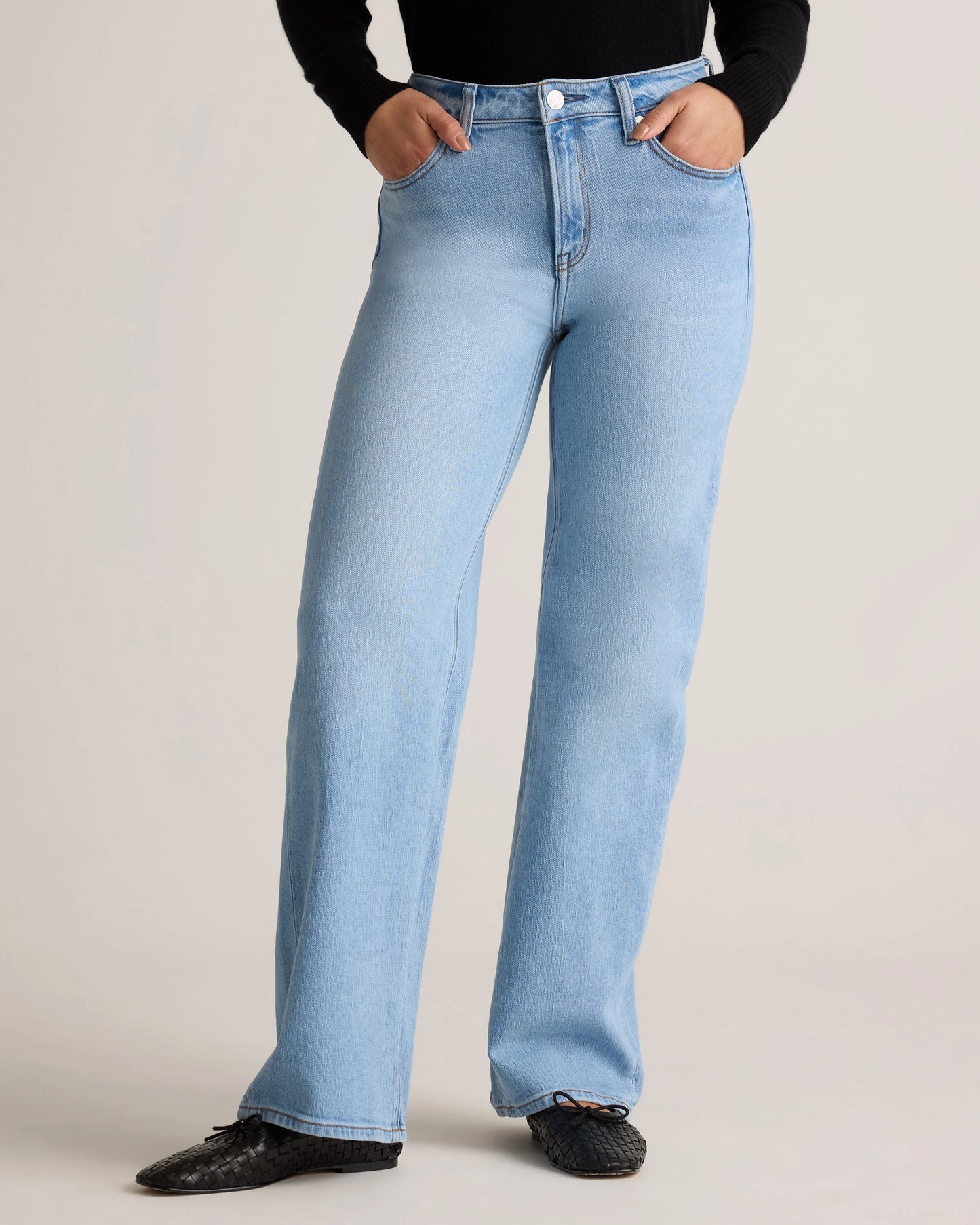Bella Stretch Relaxed Straight Jeans - 24 / Atlantic Blue