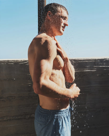 Italian Swim Trunks - 7" - XS / Navy Diamond Geo