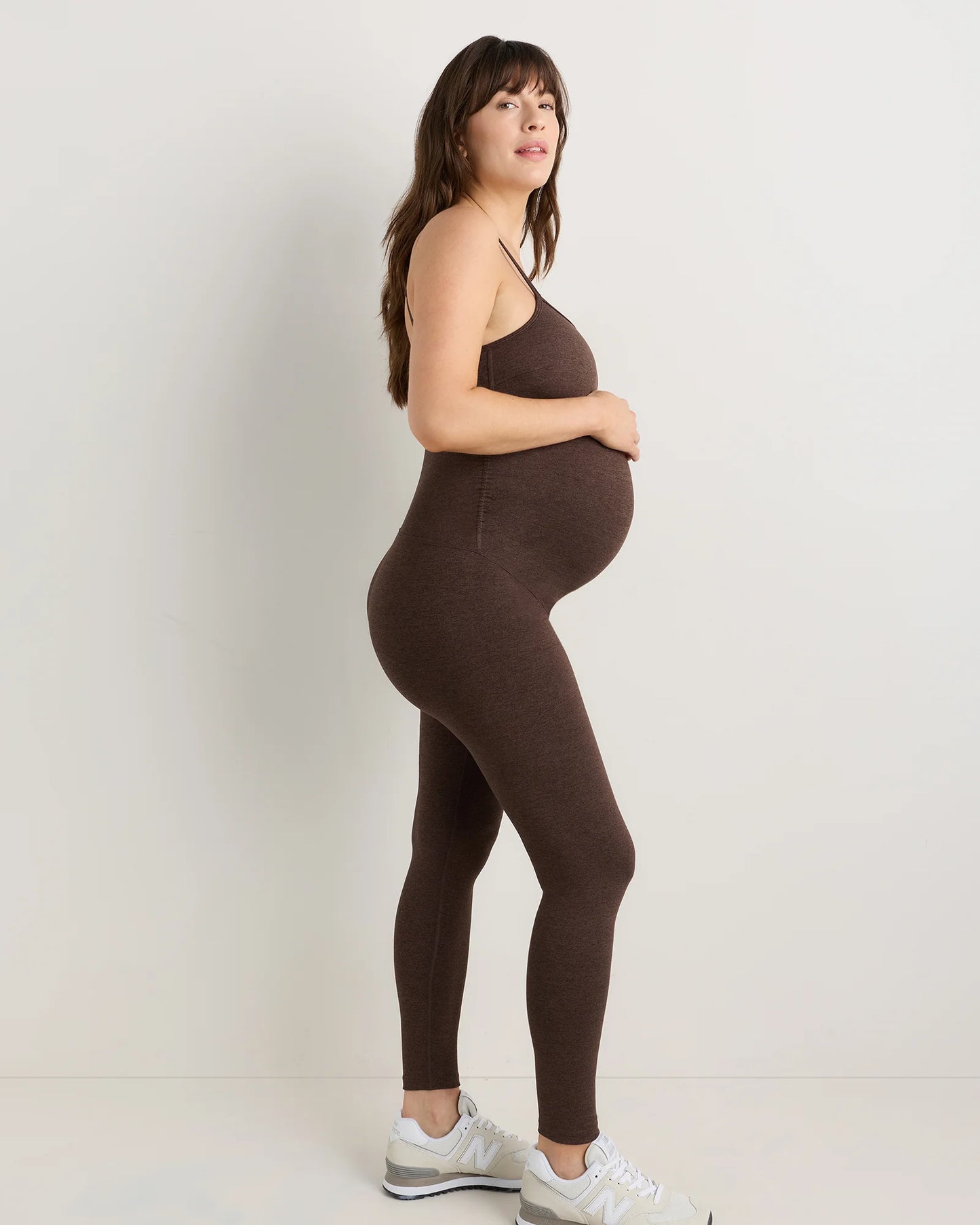 Ultra-Soft Maternity Jumpsuit - XS / Heather Black