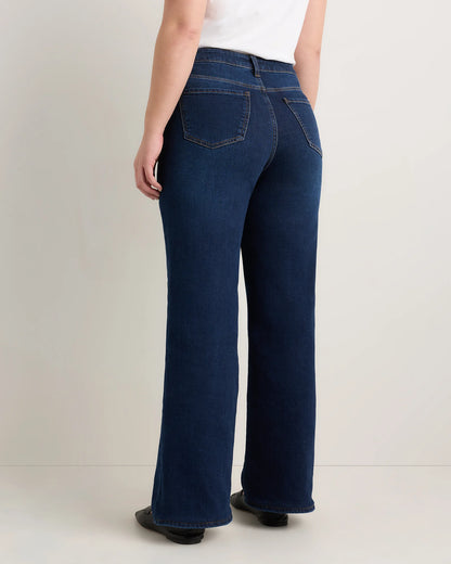 Curvy Bella Stretch Wide Leg Jeans - 24 / Black