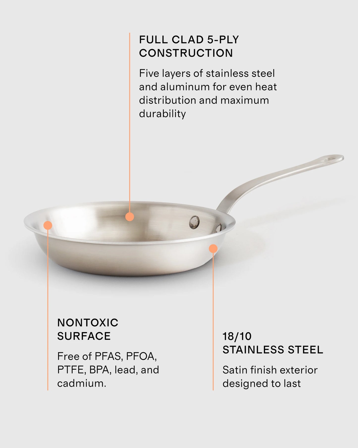 5-Ply Stainless Steel 10 Piece Cookware Set - One Size / No Color