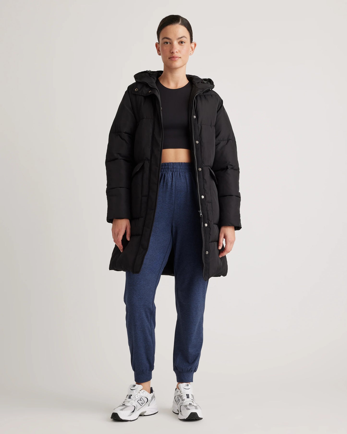Flowknit High-Rise Boyfriend Joggers - XS / Heather Navy