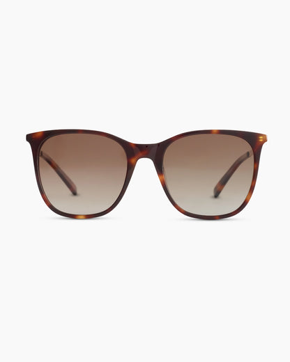 Poppy Polarized Acetate Sunglasses - One Size / Tortoise with Brown Gradient lens