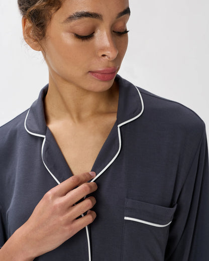 Bamboo Jersey Sleep Shirt - XS / Rhubarb