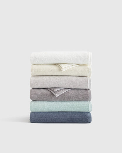 Turkish Ribbed Quick Dry Bath Towel (Set of 2) - One Size / Mineral