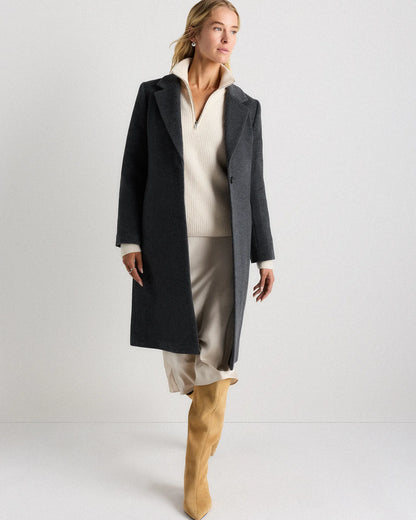 Wool Cashmere Blazer Coat - XS / Mocha Brown