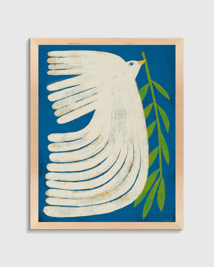 Peace Dove by Marco Marella - 26"x38" / Black