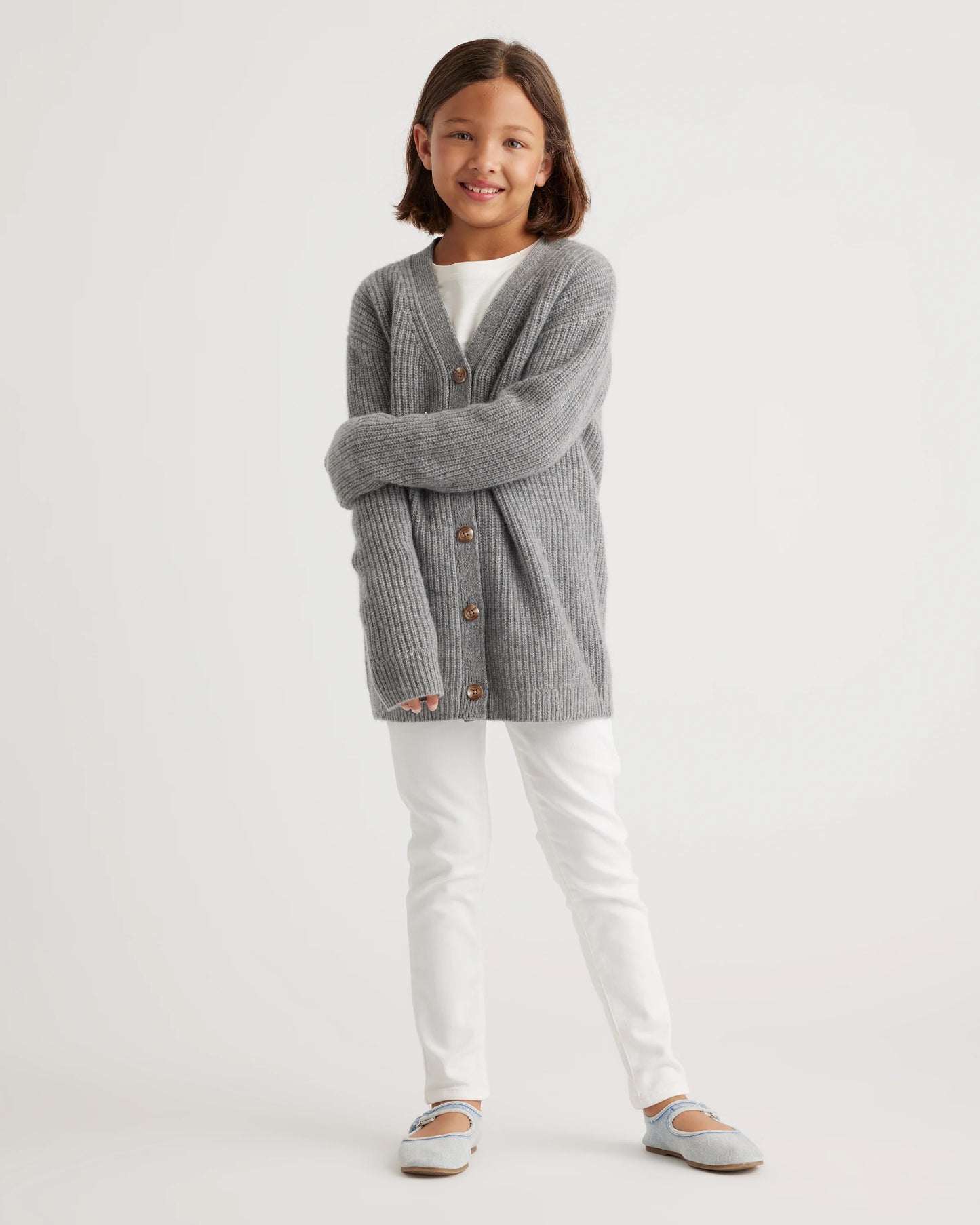 Washable Cashmere Oversized Fisherman Cardigan - 10 / Oatmeal