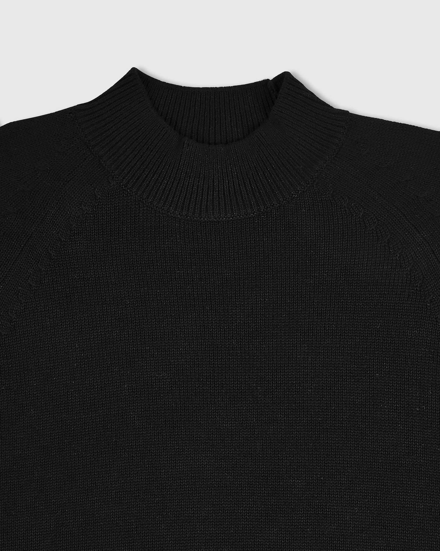 100% Organic Cotton Mock Neck Sweater - XS / Ivory
