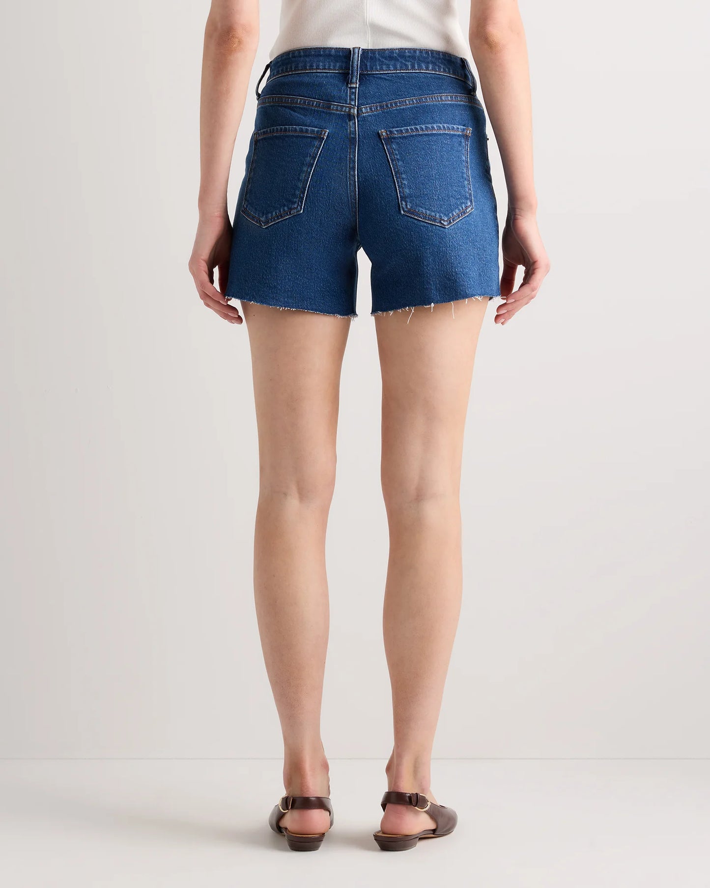 Bella Stretch Vintage Shorts - 24 / Obsidian Blue Fray
