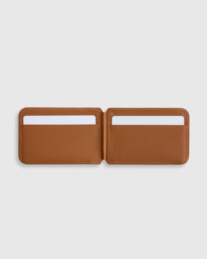 Leather MagSafe Wallet & Phone Stand - One Size / Cognac
