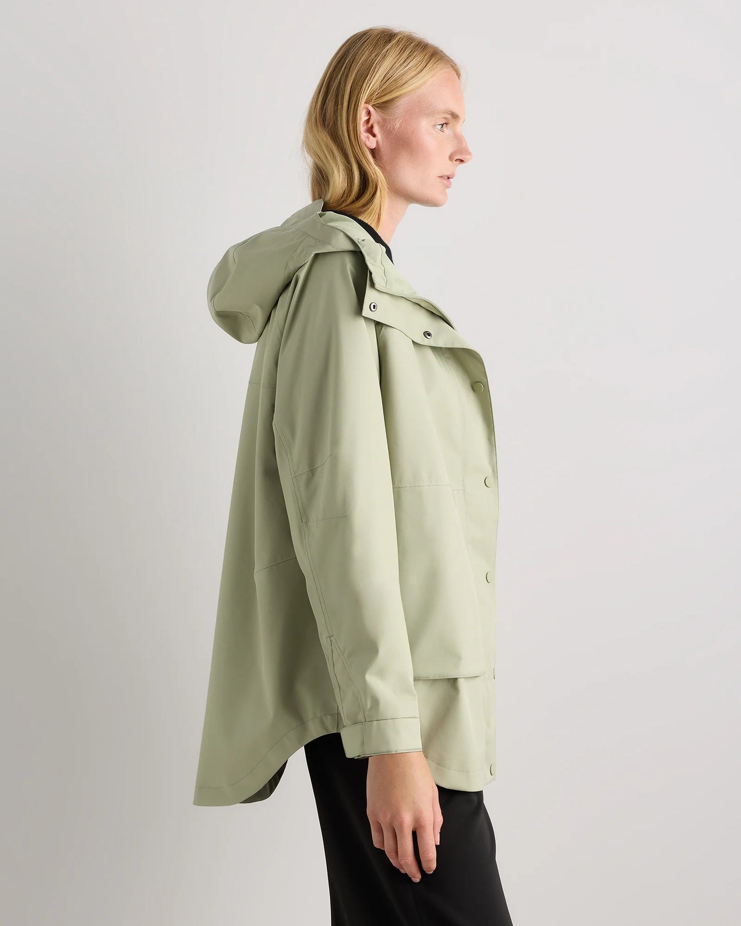 Weather Proof Oversized Rain Jacket - XS / Tea Green