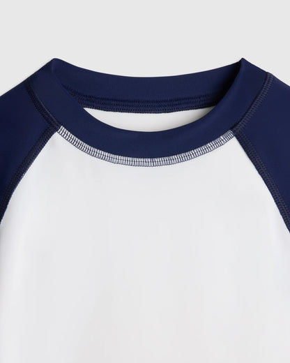 Long Sleeve Raglan Rash Guard - 2T / Island Aqua