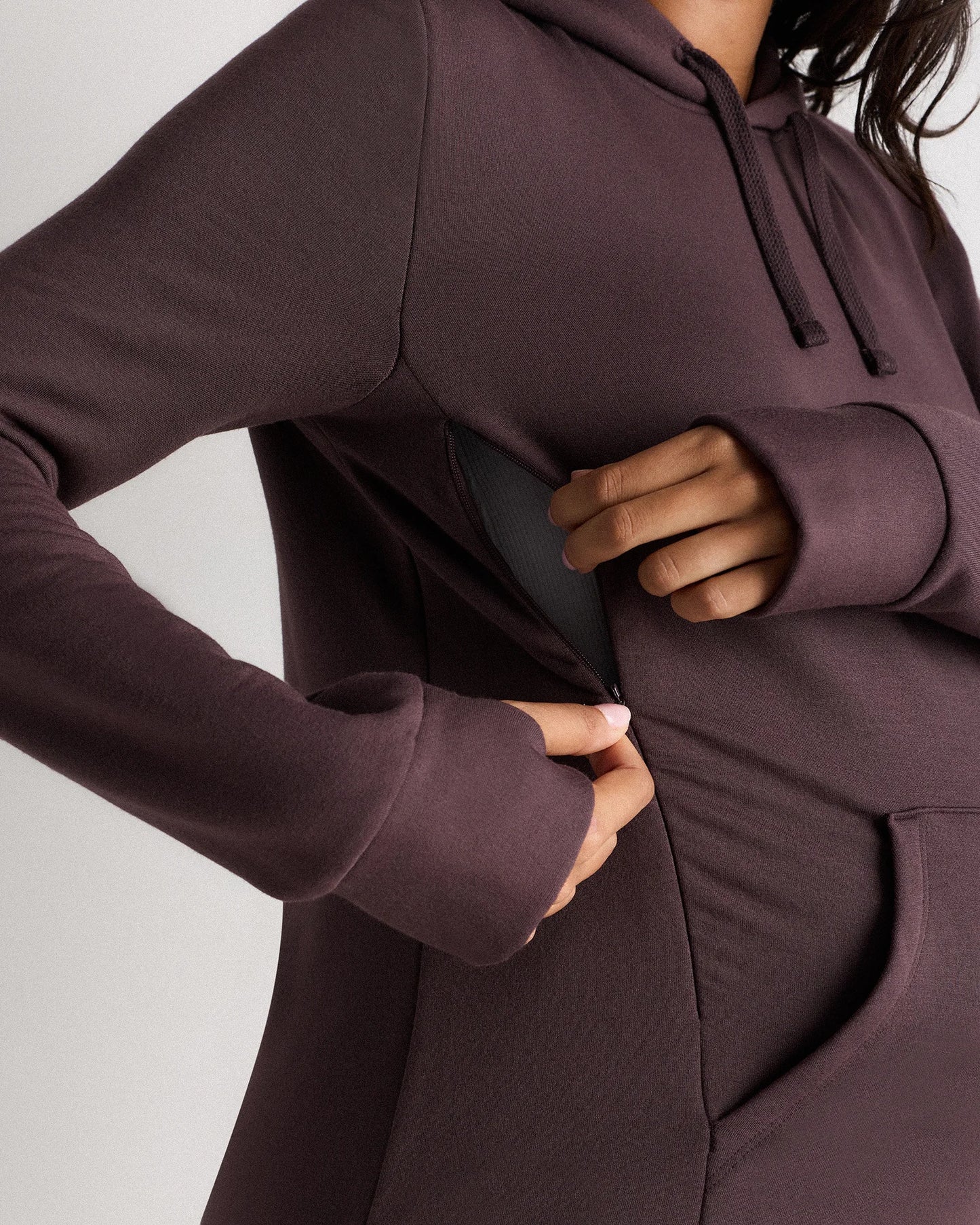 SuperSoft Fleece Maternity & Nursing Hoodie - XS / Off-White