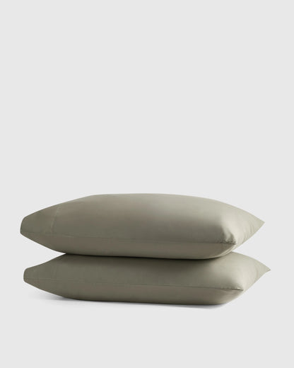 Organic Crisp Percale Pillowcase Set - Standard / White