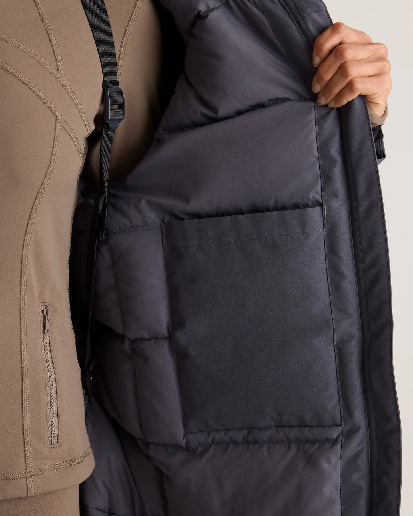 Responsible Down Hooded Long Parka - XS / Storm Blue