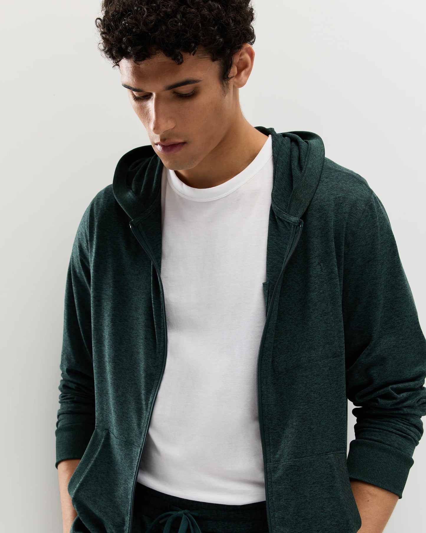 Flowknit Performance Full-Zip Chest Pocket Hoodie - XS / Heather Deep Navy