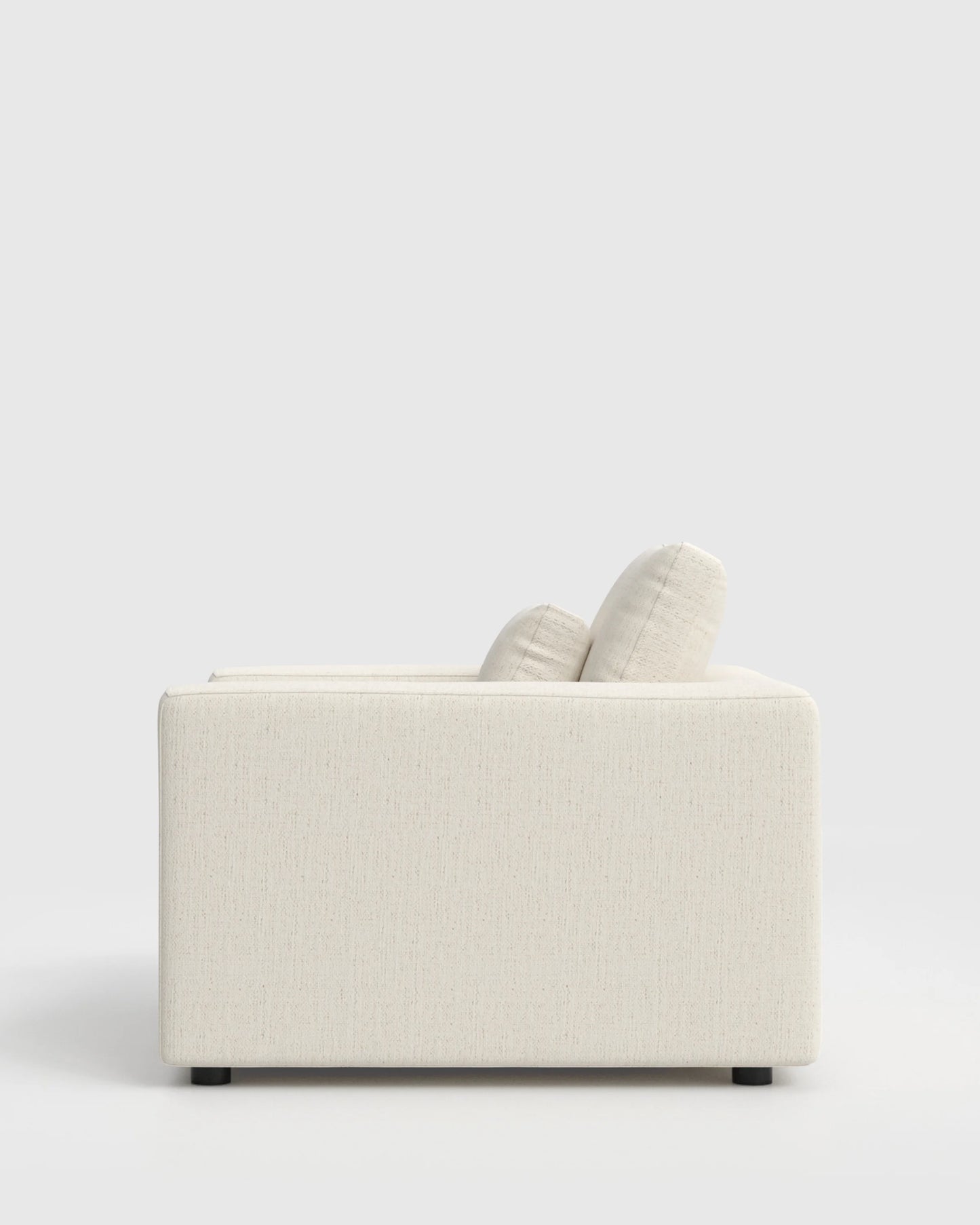 Ashford Deep Seat Chair and a Half in Performance Chenille Linen Blend - 46" / Snow