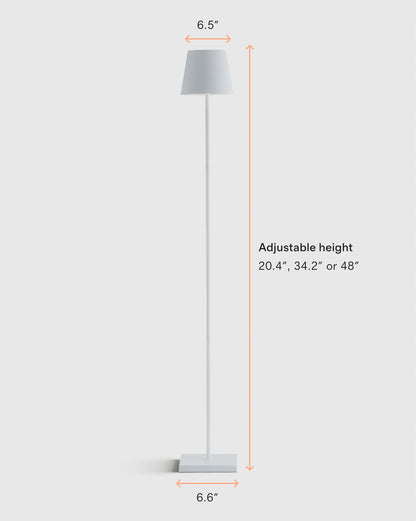 Poldina Pro Rechargeable Floor Lamp by Zafferano - One Size / White