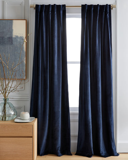 Luster Velvet Curtain - Single Panel - 48x84 / Champagne