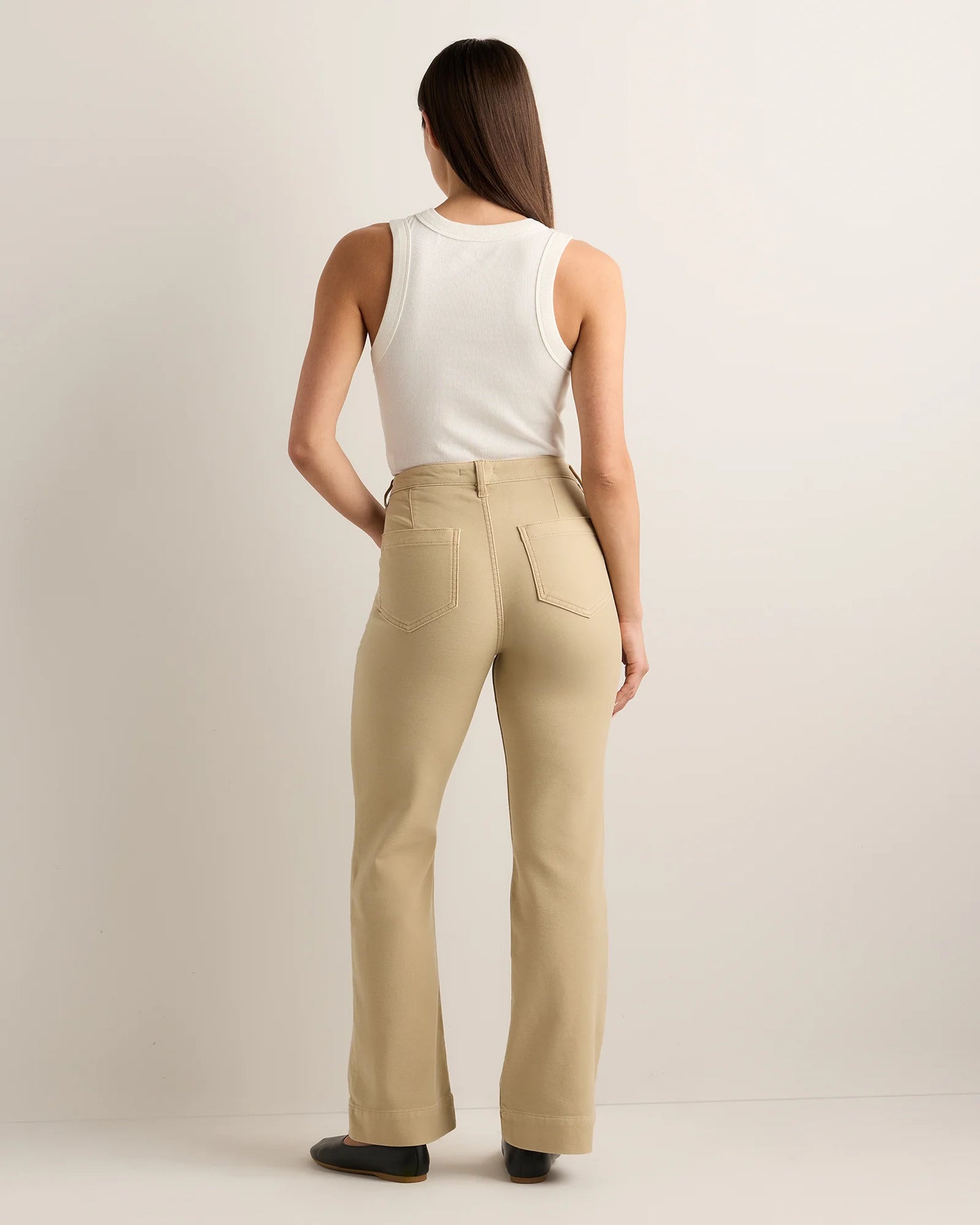 French Terry Wide Leg Pants - 0 / Bayberry Olive