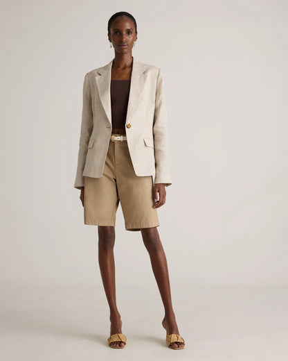 100% European Linen Structured Blazer - XS / French Blue