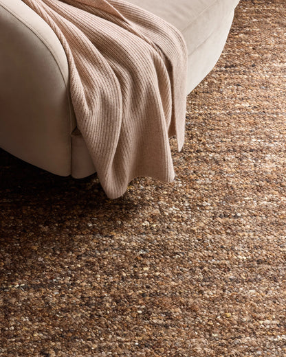 Liam Handwoven Wool Boucle Rug - 5' x 8' / Brown