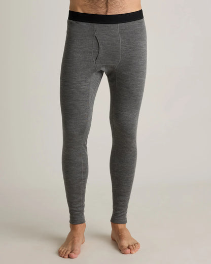 100% Merino Wool Cold Weather Base Layer Bottoms - S / Black