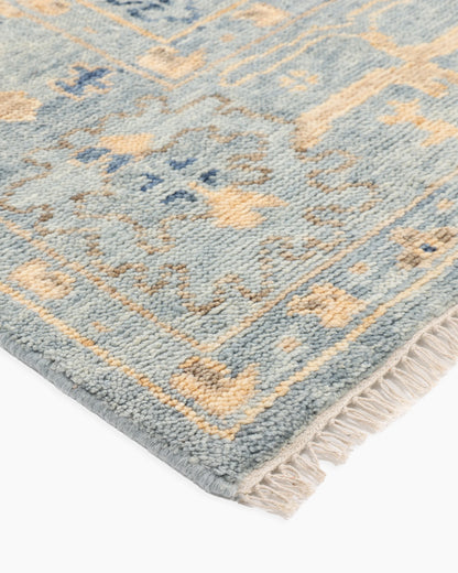 Kian Hand-Knotted Wool Rug - 5' x 8' / Blue