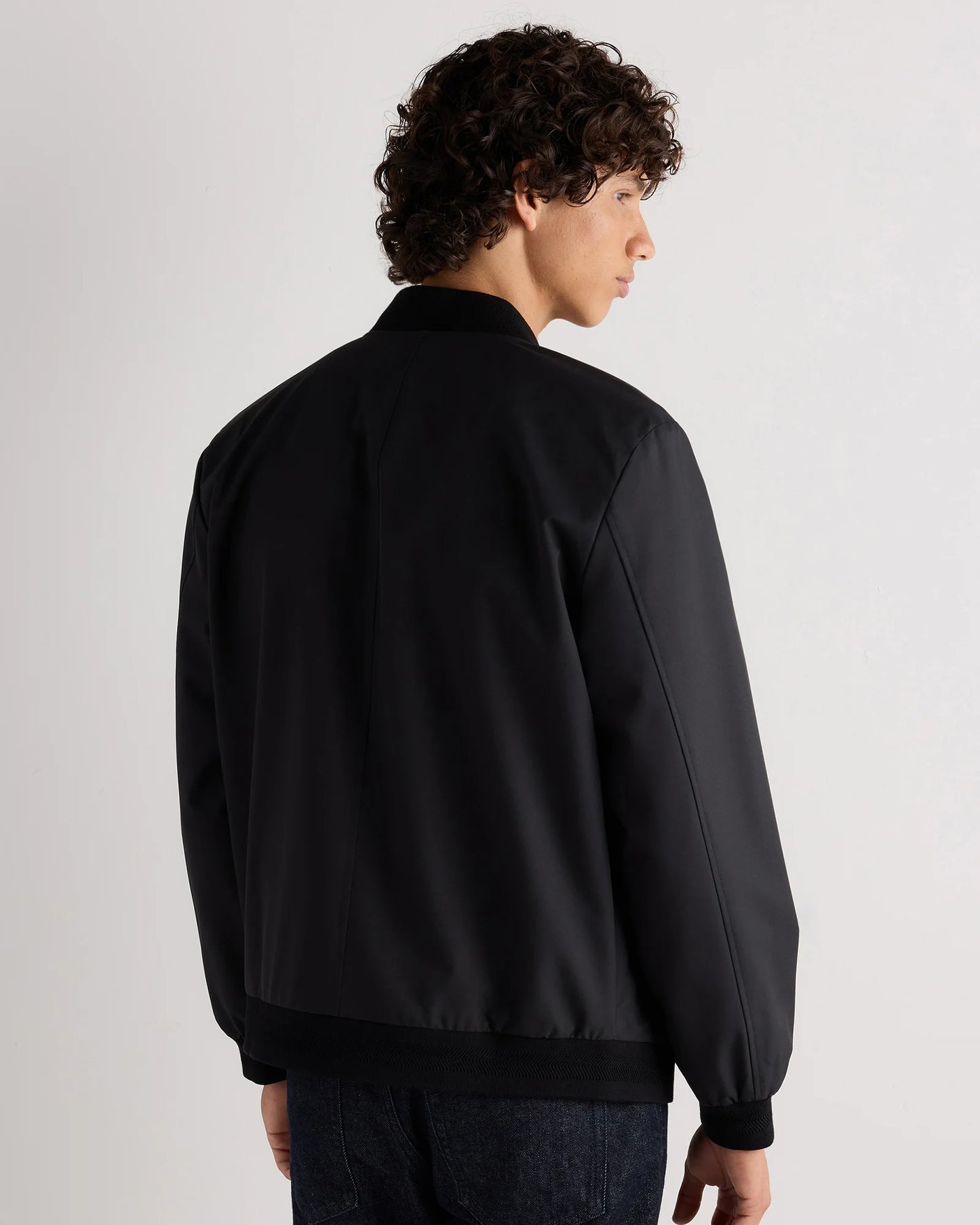 Water-Resistant Flex Bomber Jacket - S / Black
