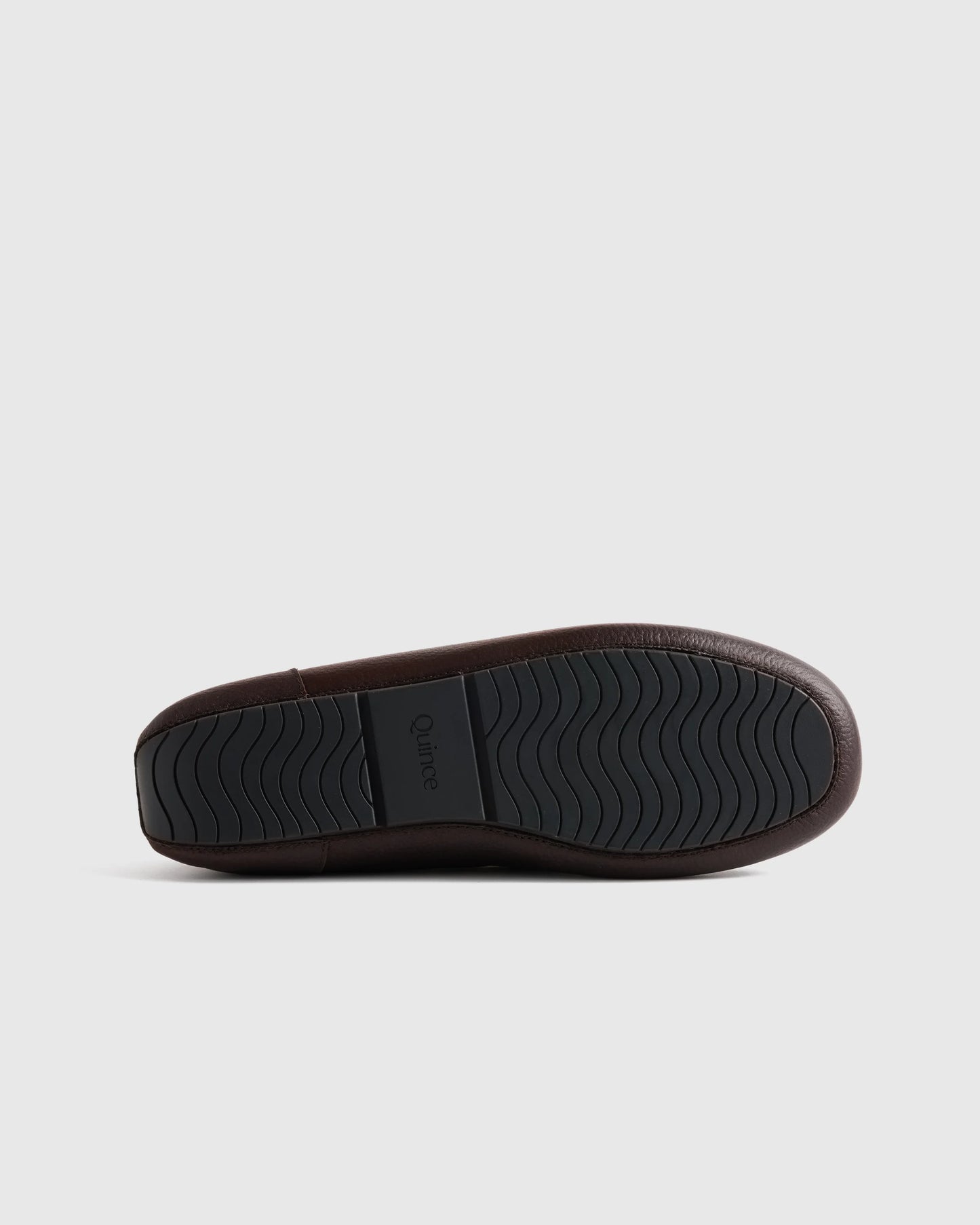 Italian Leather Handstitched Moccasin Slipper - 7 / Black