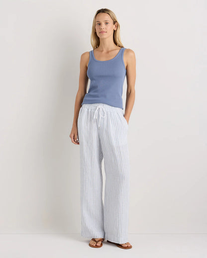 Organic Cotton Micro-Rib Scoop Neck Tank - XS / Moonstone Blue