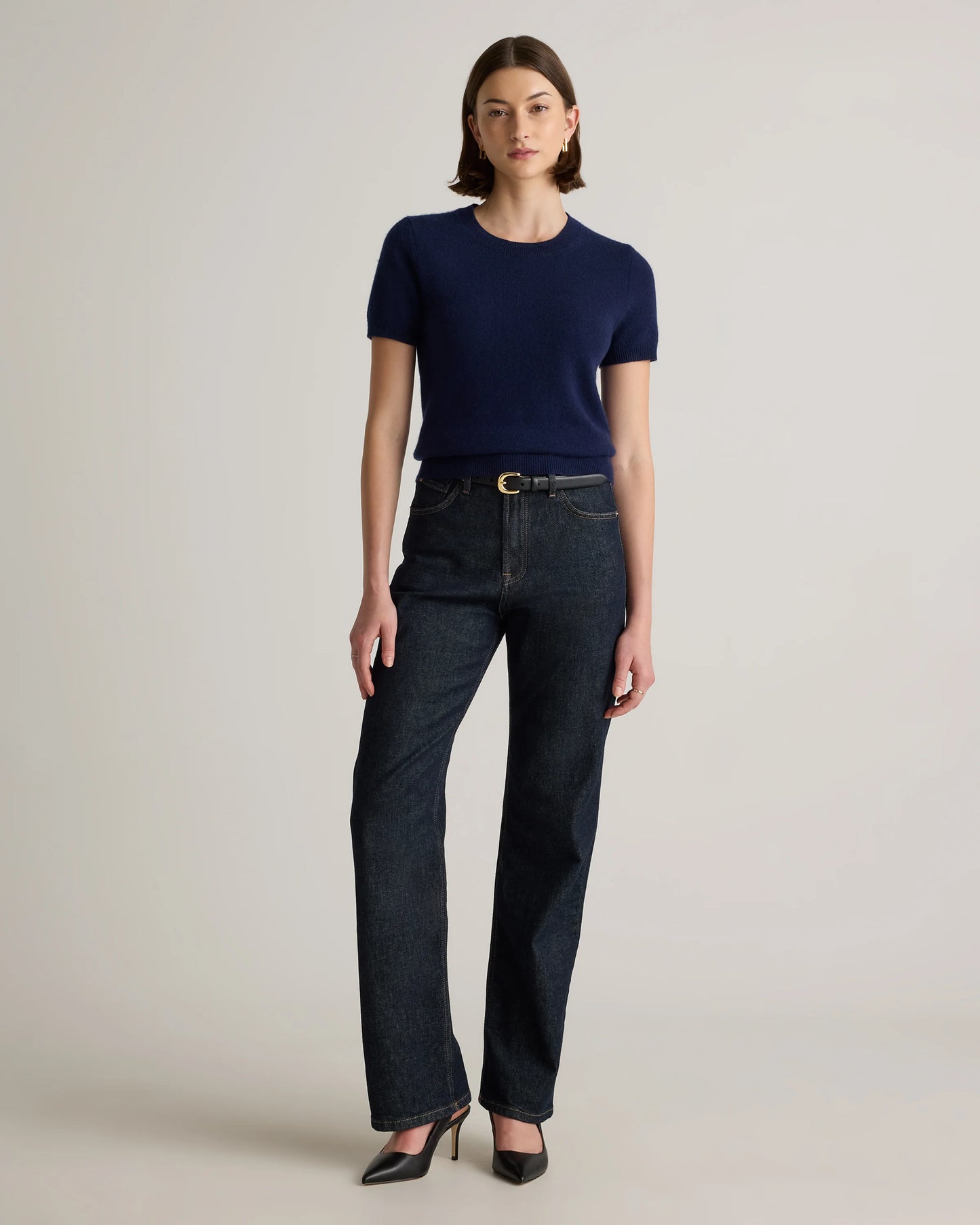 Mongolian Cashmere Tee - XS / Pale Custard Yellow