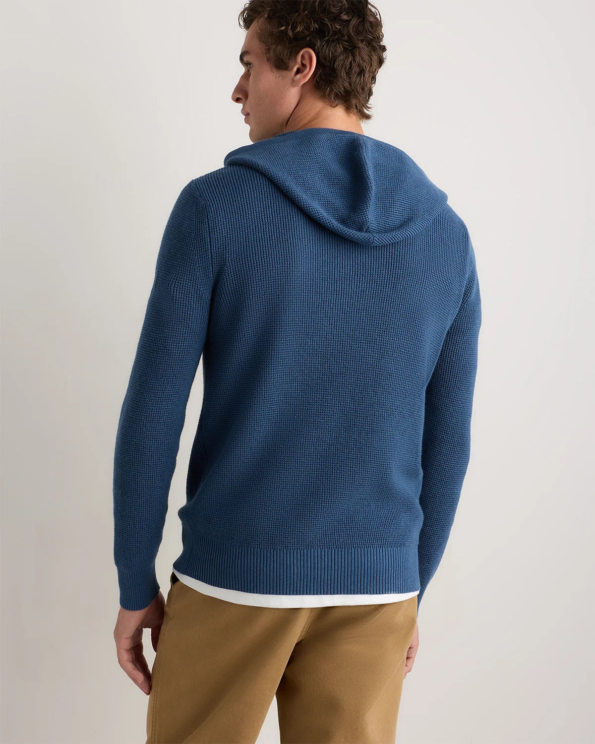 Organic Cotton Cashmere Waffle Hoodie - S / Bayberry Olive