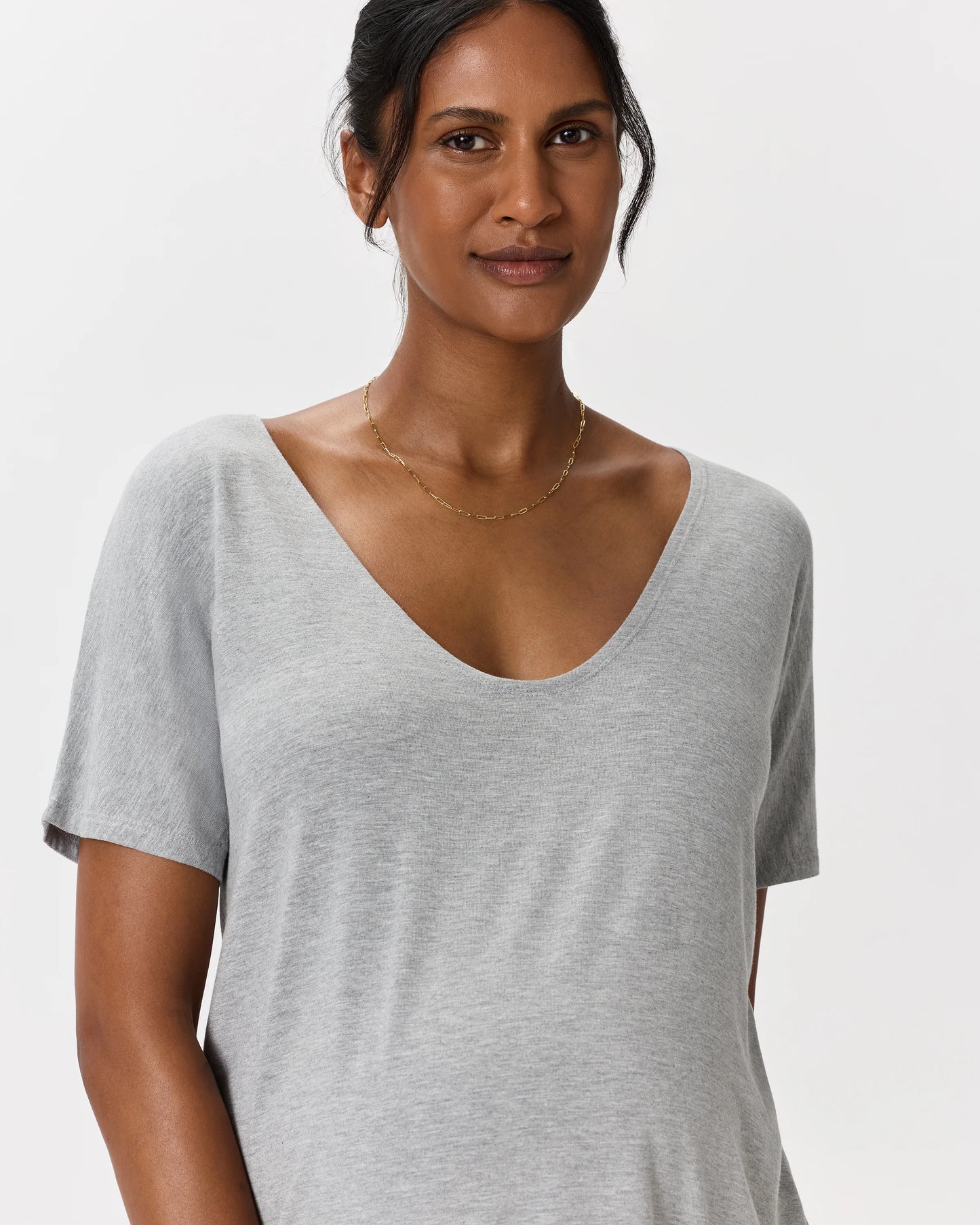 Bamboo Jersey Maternity Dolman Sleeve Tee (2-pack) - XS / White/Grey